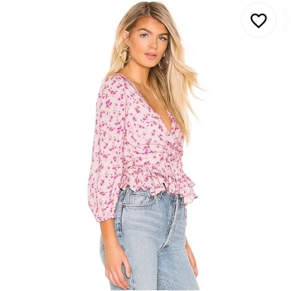 Majorelle Chrissa Top In Mauve Ditsy - Picture 2 of 6